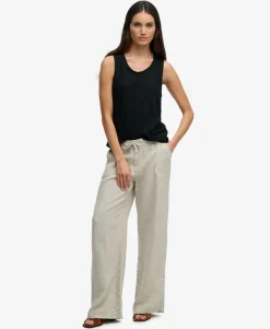 Linen Low Rise Pants
