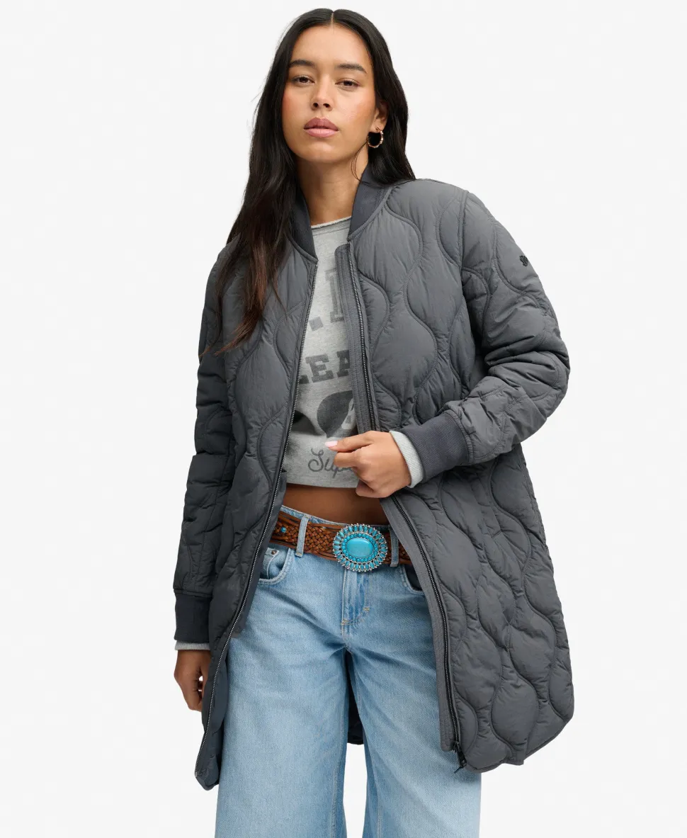 Longline Onion Quilt Liner Jacket