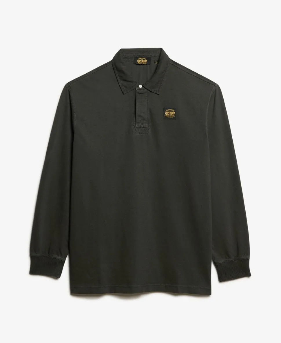 Long Sleeved Contrast Stitch Rugby Shirt