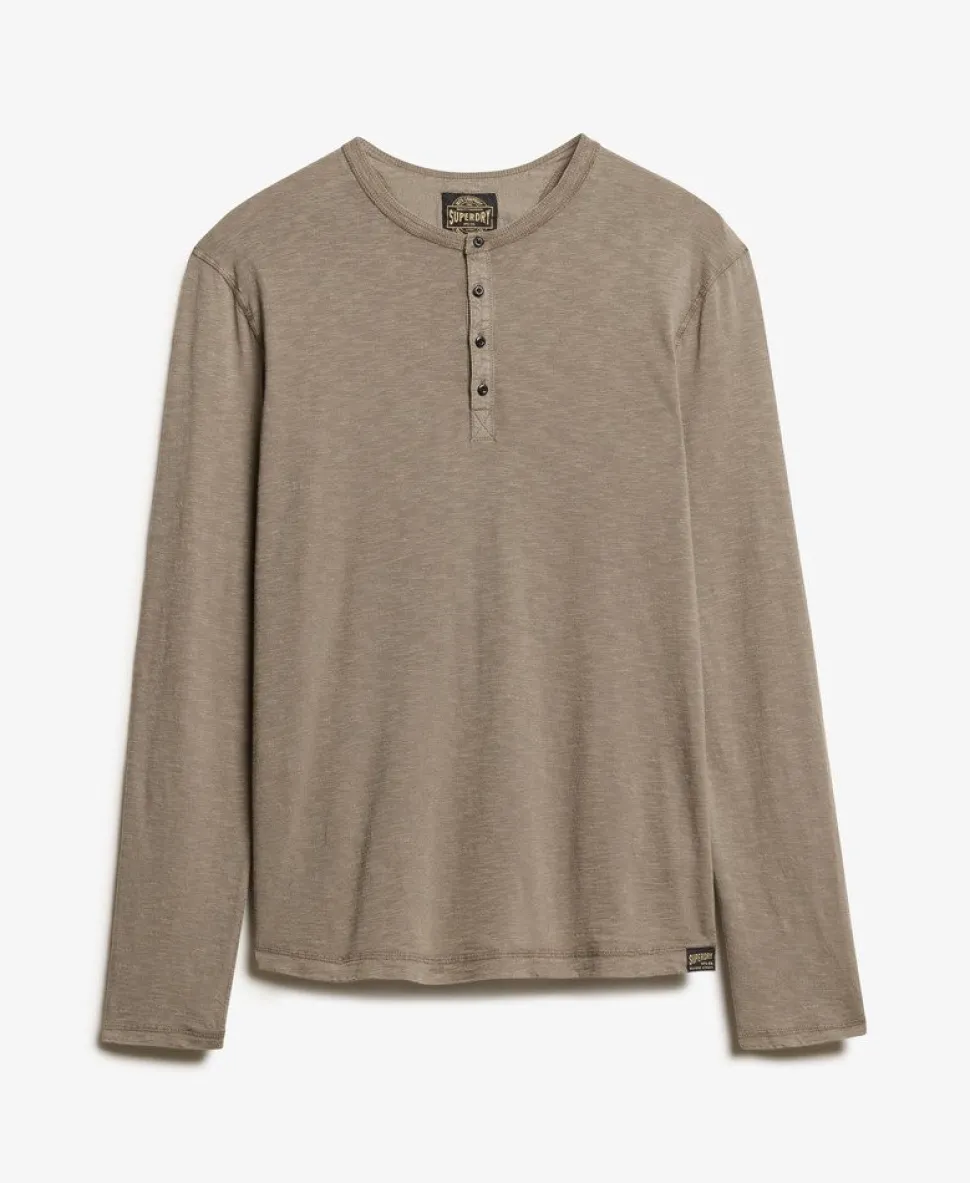 Long Sleeved Jersey Henley Top
