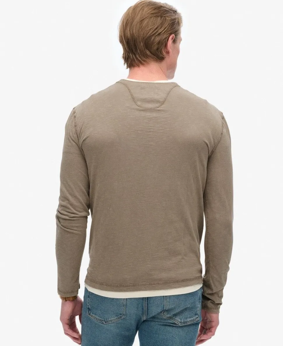 Long Sleeved Jersey Henley Top