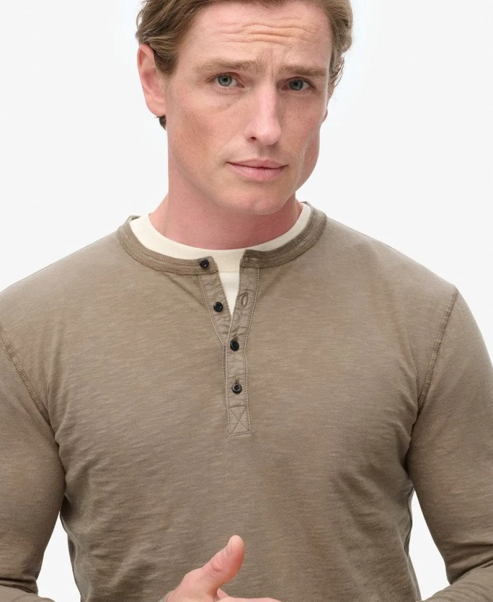 Long Sleeved Jersey Henley Top