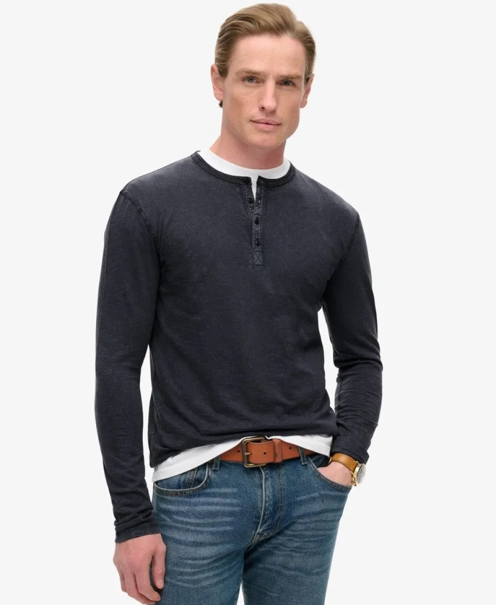 Long Sleeved Jersey Henley Top