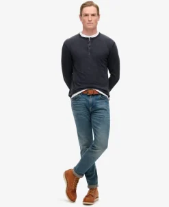 Long Sleeved Jersey Henley Top