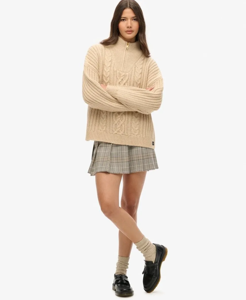 Low Rise Pleated Mini Skirt