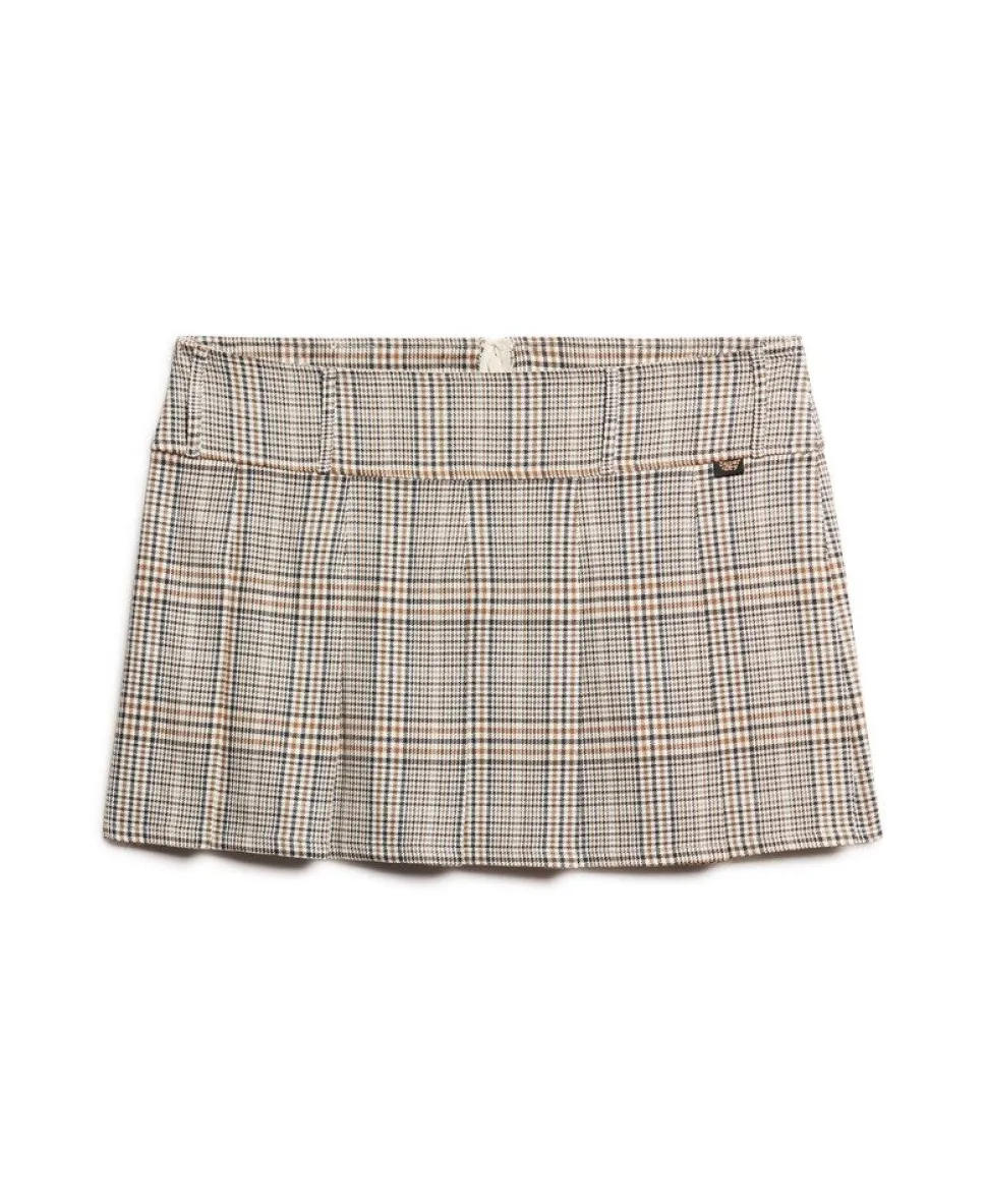 Low Rise Pleated Mini Skirt