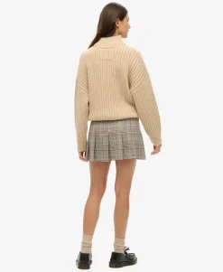 Low Rise Pleated Mini Skirt