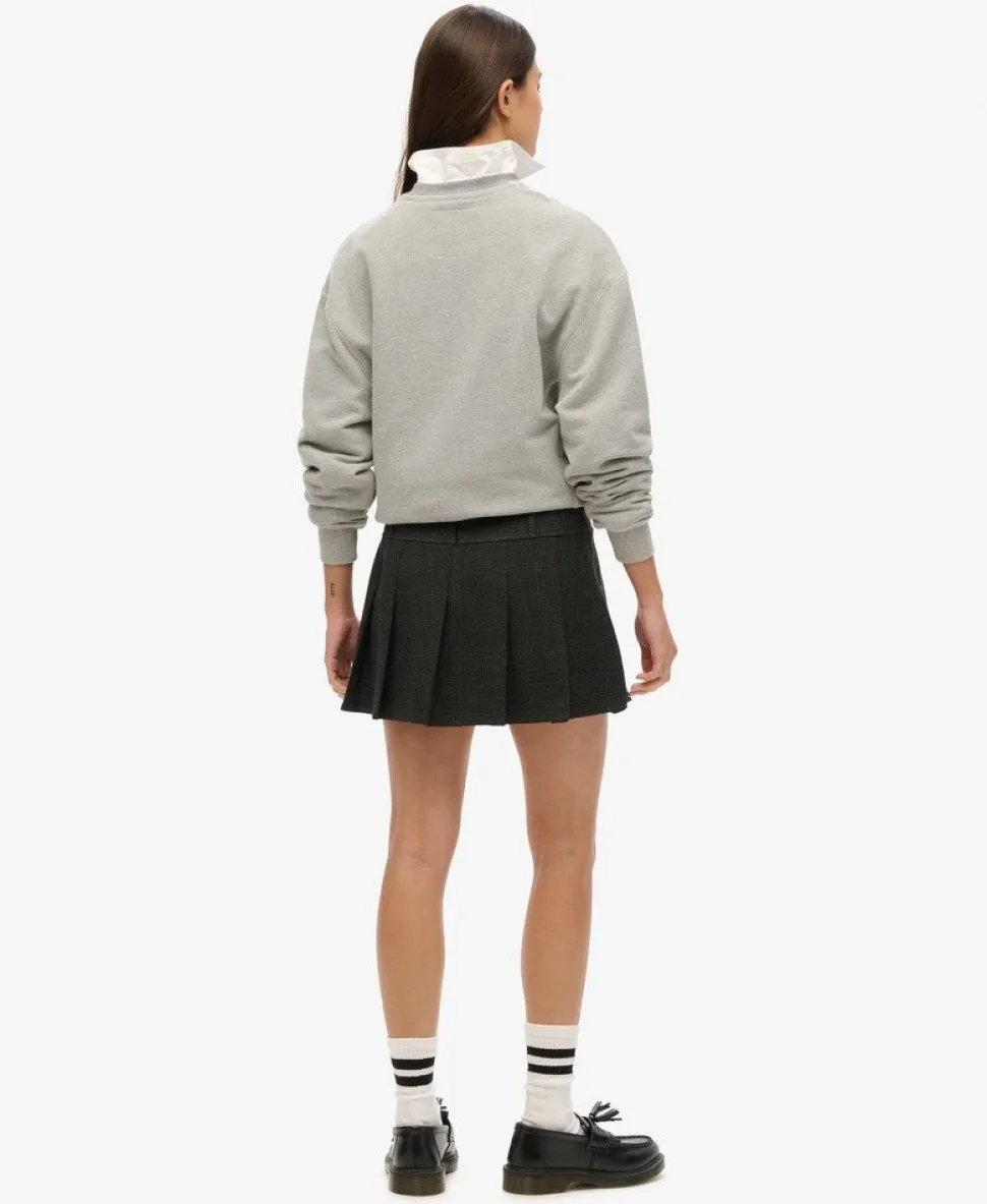 Low Rise Pleated Mini Skirt