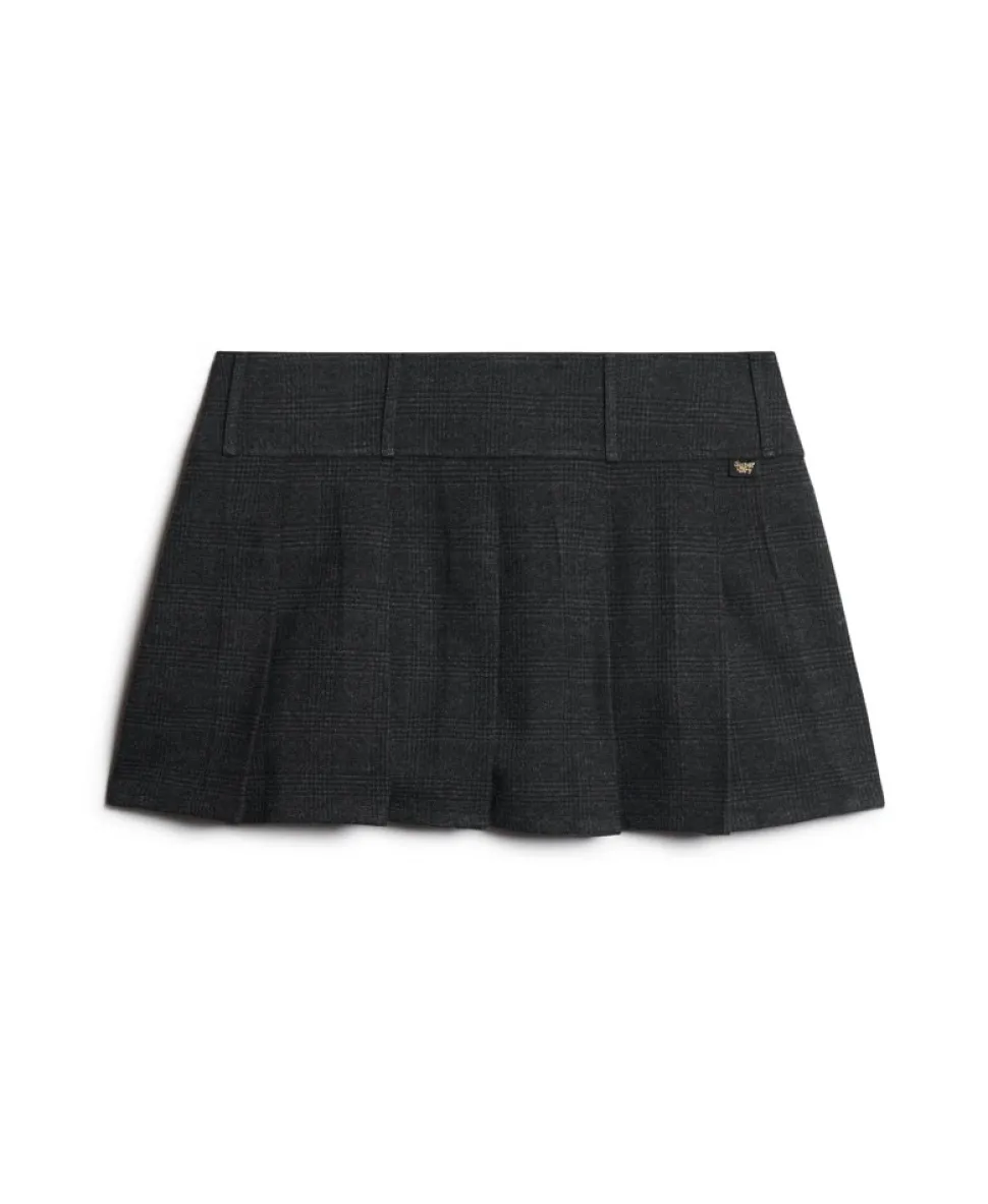Low Rise Pleated Mini Skirt