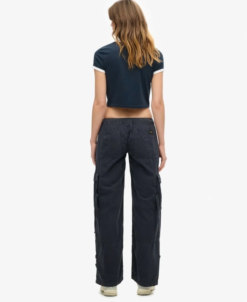 Low Rise Wide Leg Cargo Pants