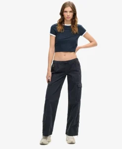 Low Rise Wide Leg Cargo Pants