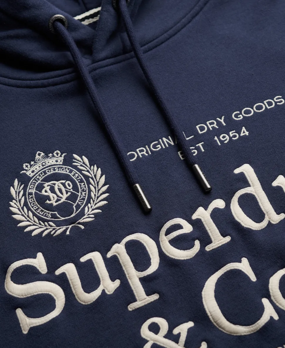 Luxe Casual Embroidered Relaxed Hoodie