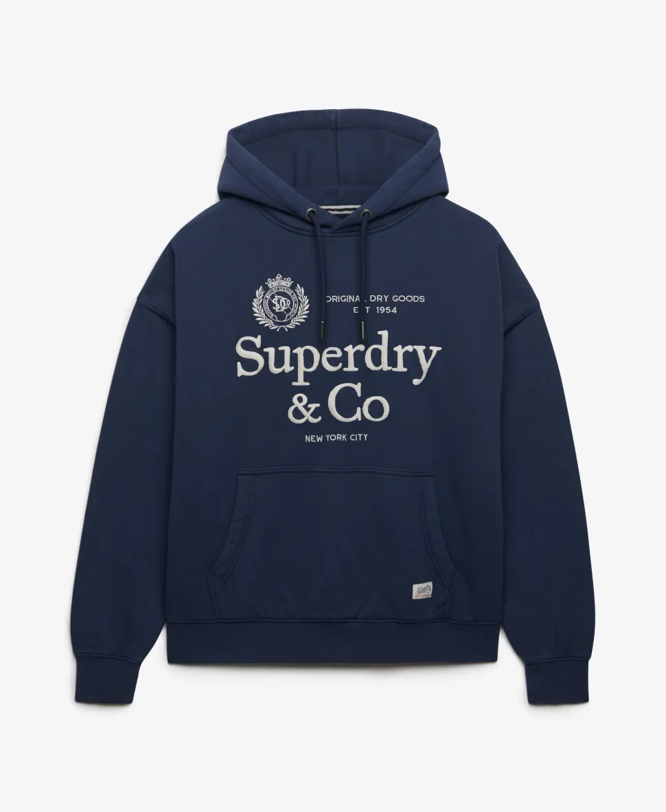 Luxe Casual Embroidered Relaxed Hoodie