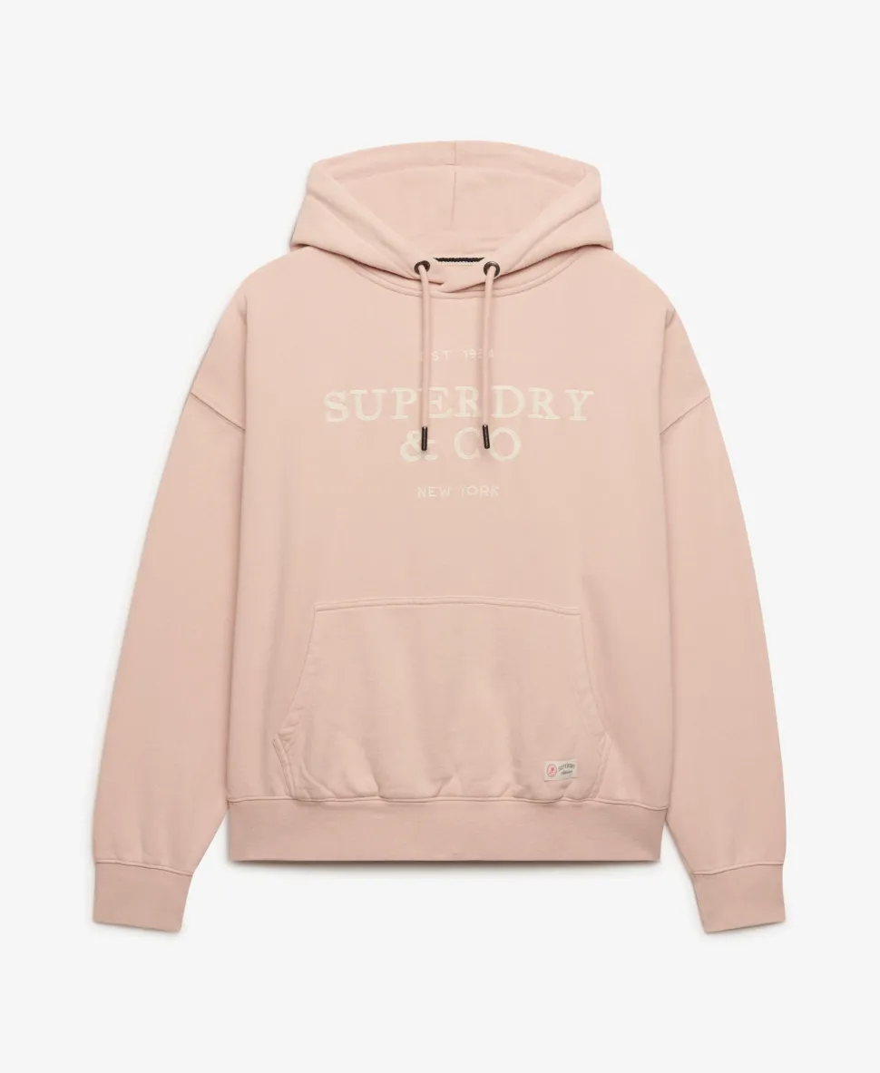 Luxe Casual Embroidered Relaxed Hoodie