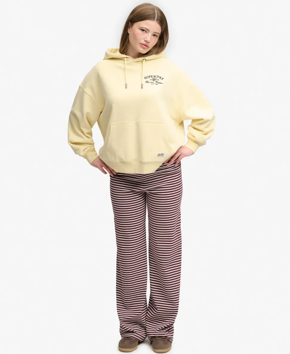 Luxe Casual Embroidered Relaxed Hoodie