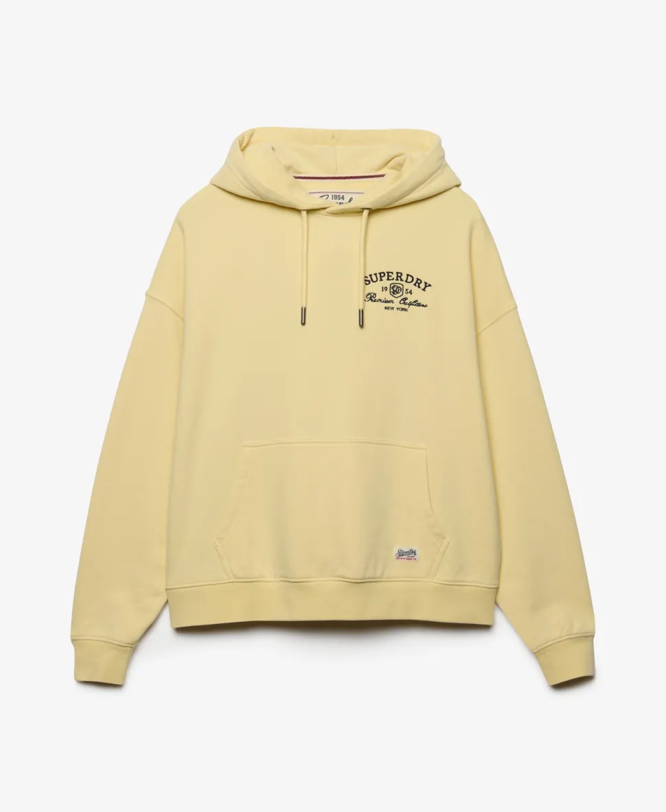 Luxe Casual Embroidered Relaxed Hoodie
