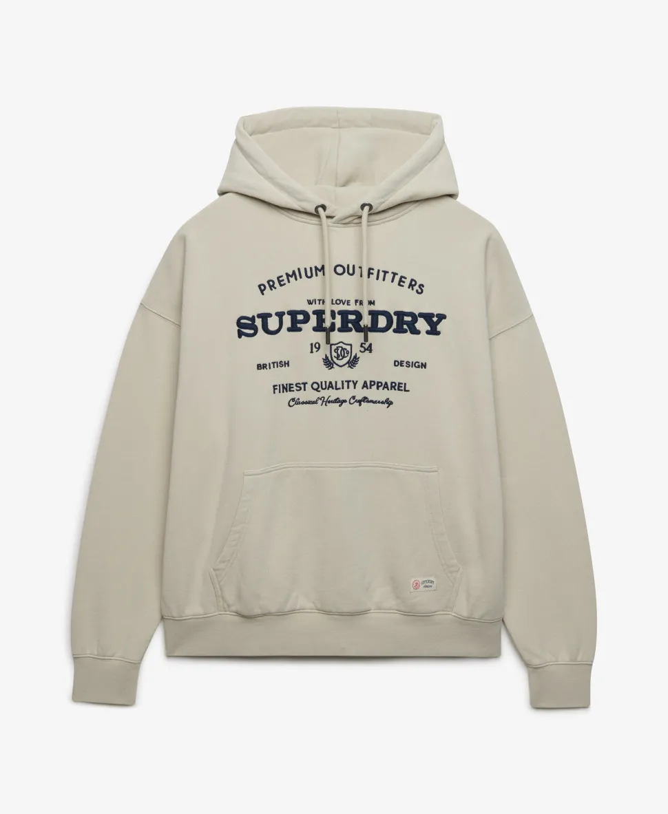 Luxe Casual Embroidered Relaxed Hoodie