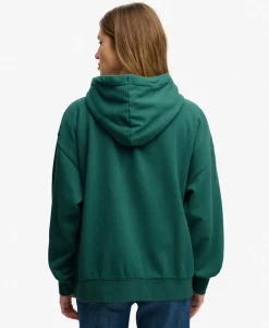 Luxe Casual Embroidered Relaxed Hoodie