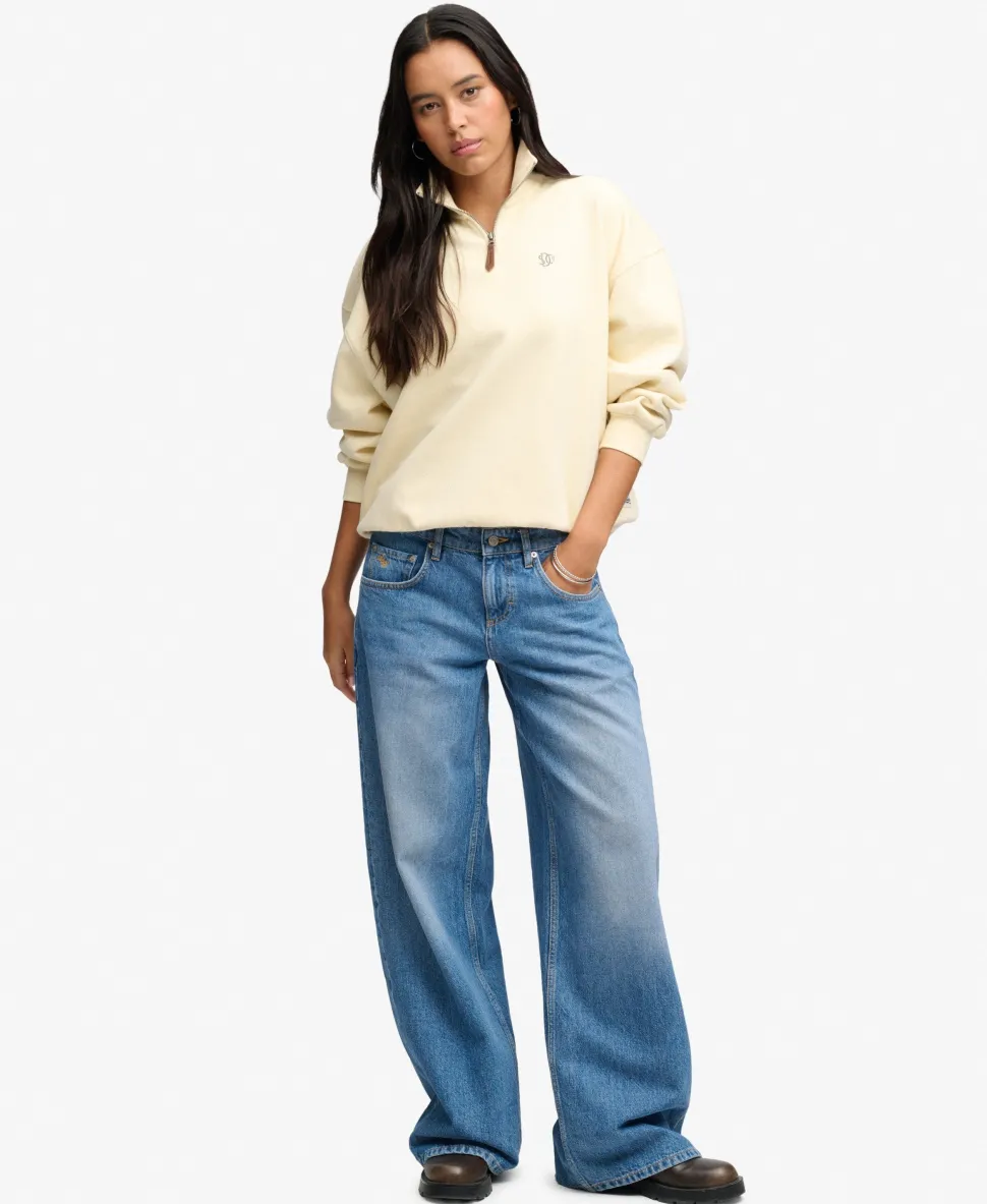 Luxe Casual Half Zip Sweatshirt