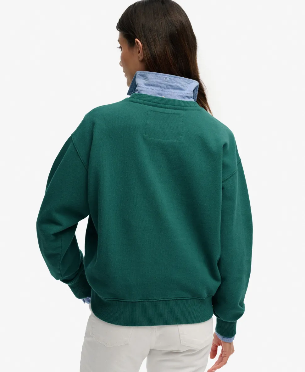Luxe Casual Loose Crew Sweatshirt