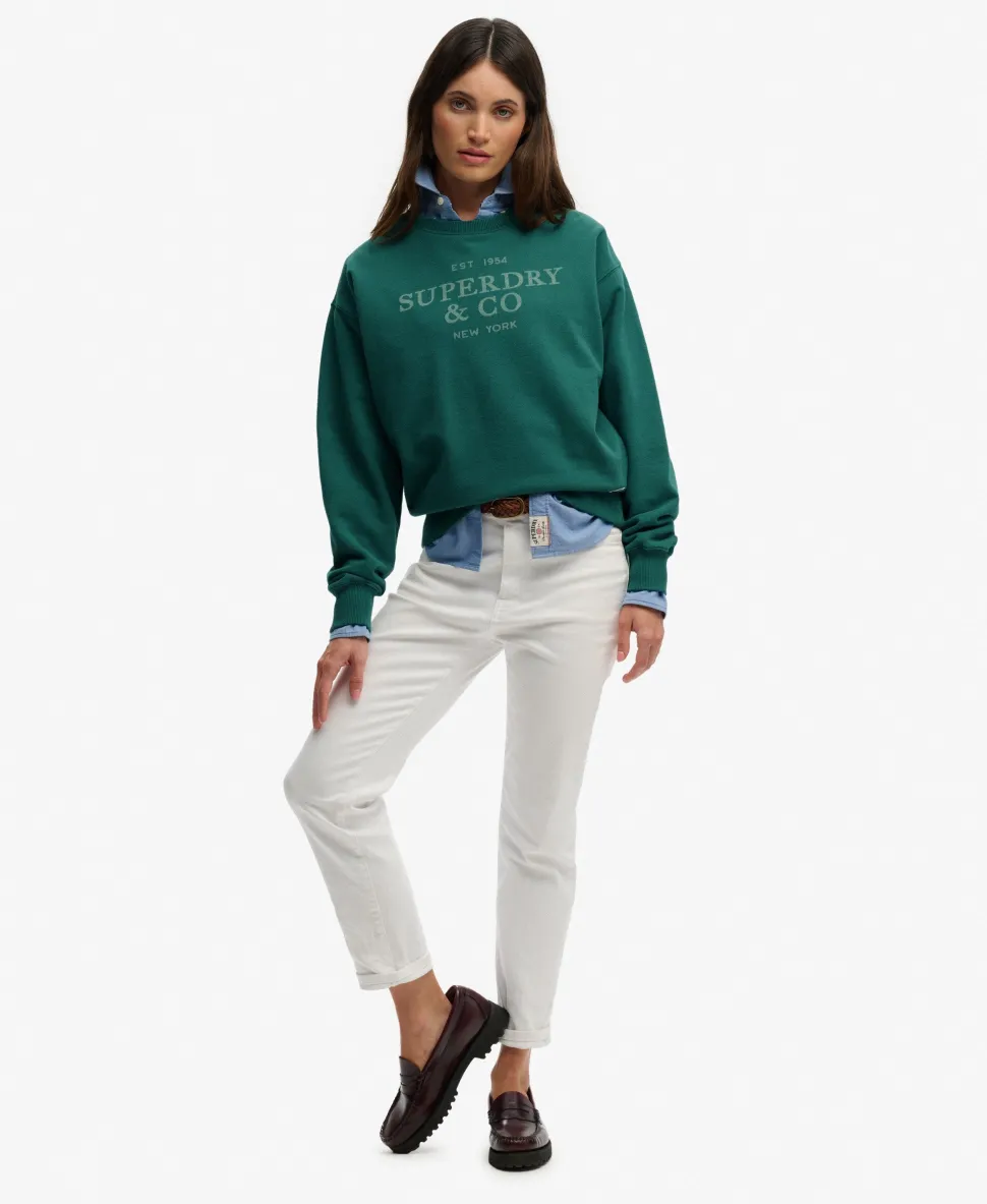 Luxe Casual Loose Crew Sweatshirt