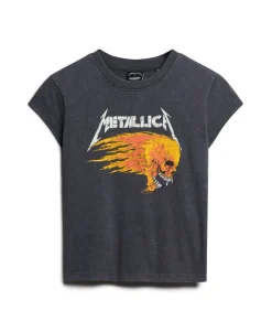 Metallica x Superdry Cap Sleeve Band T-Shirt
