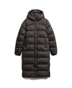Microfibre Longline Puffer Coat