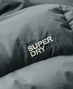 Microfibre Longline Puffer Coat