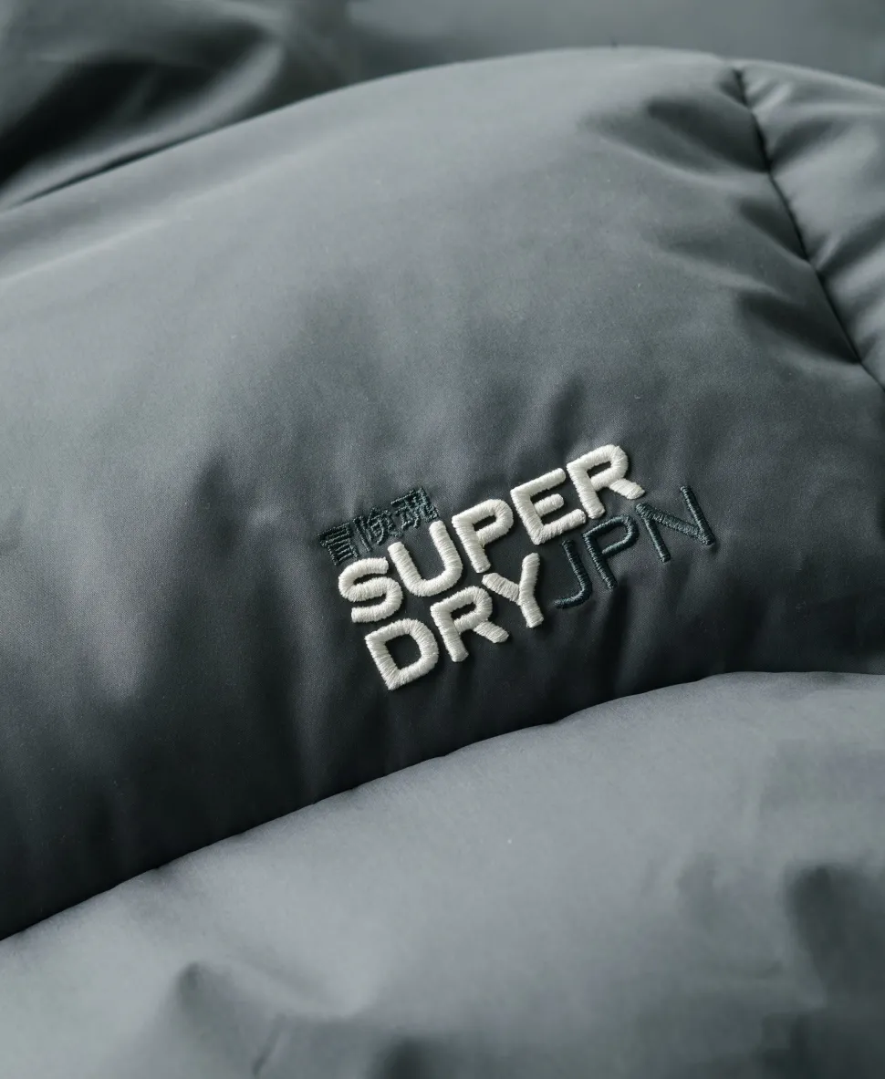 Microfibre Longline Puffer Coat
