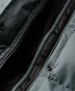 Microfibre Longline Puffer Coat