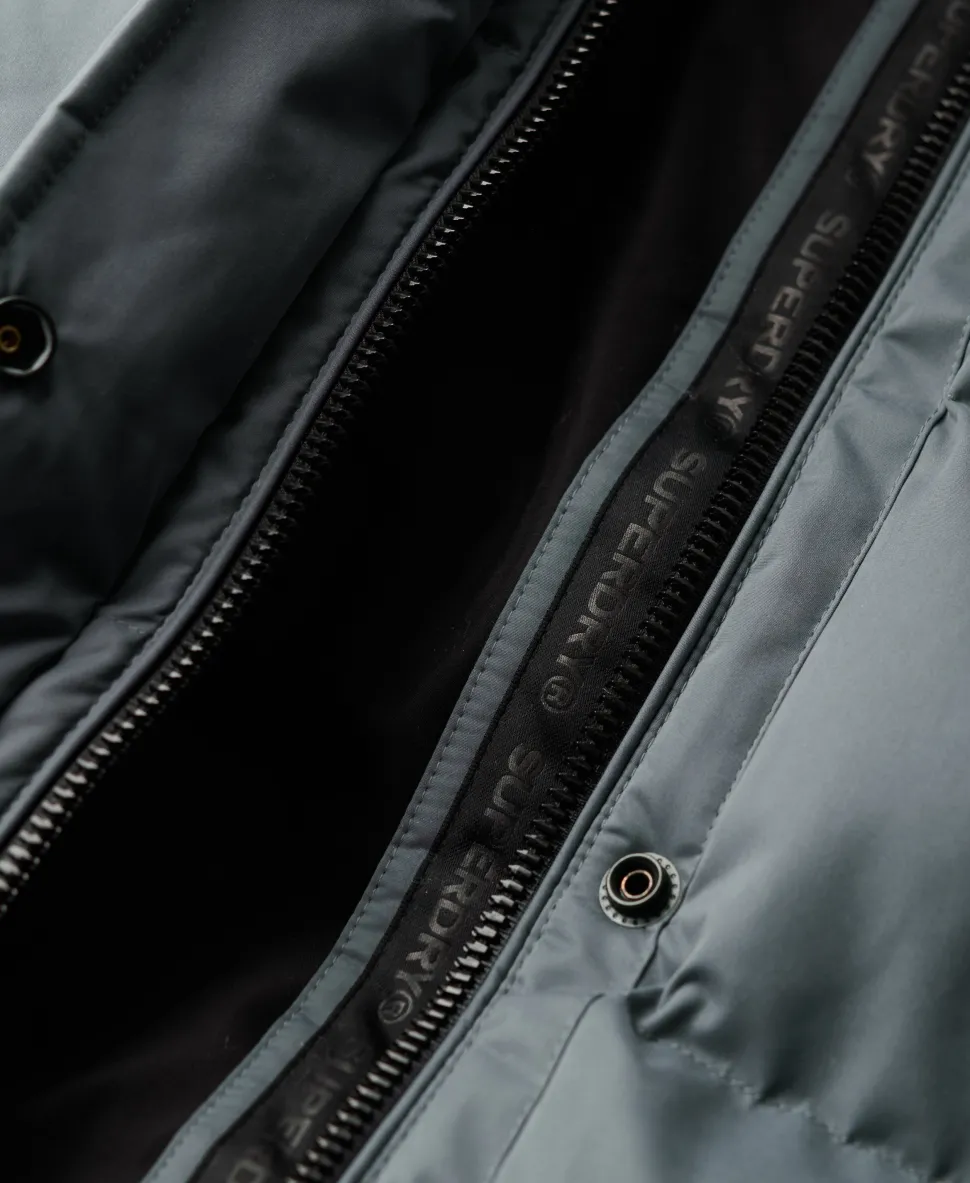 Microfibre Longline Puffer Coat