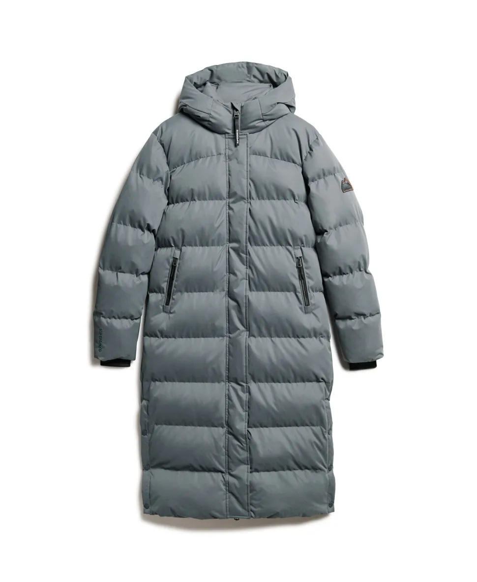 Microfibre Longline Puffer Coat