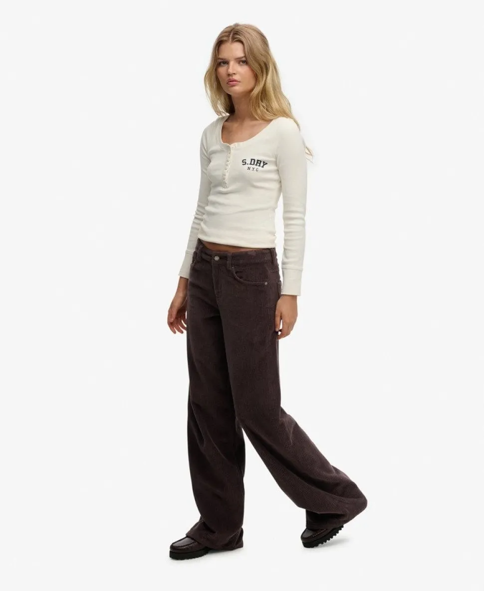 Mid Rise Baggy Jumbo Cord Pants
