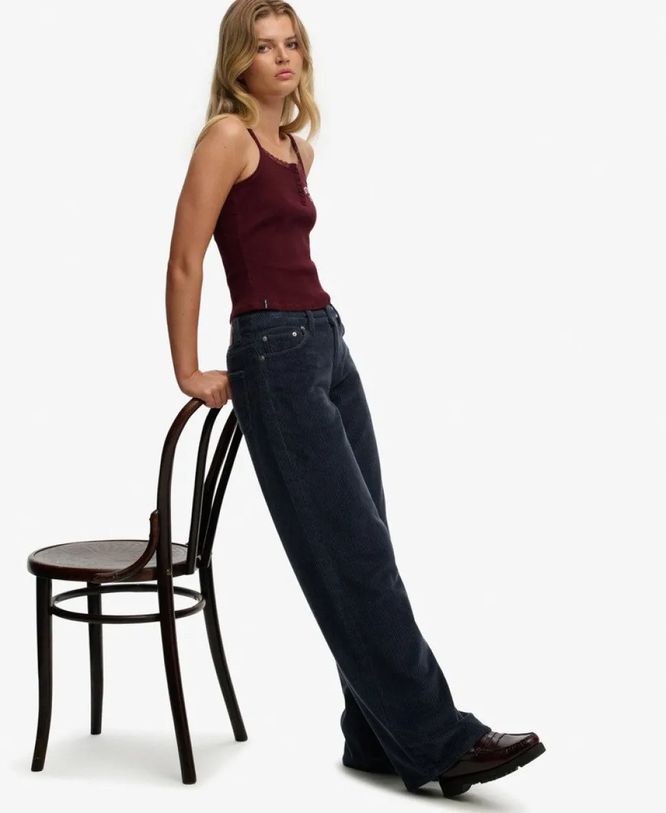 Mid Rise Baggy Jumbo Cord Pants