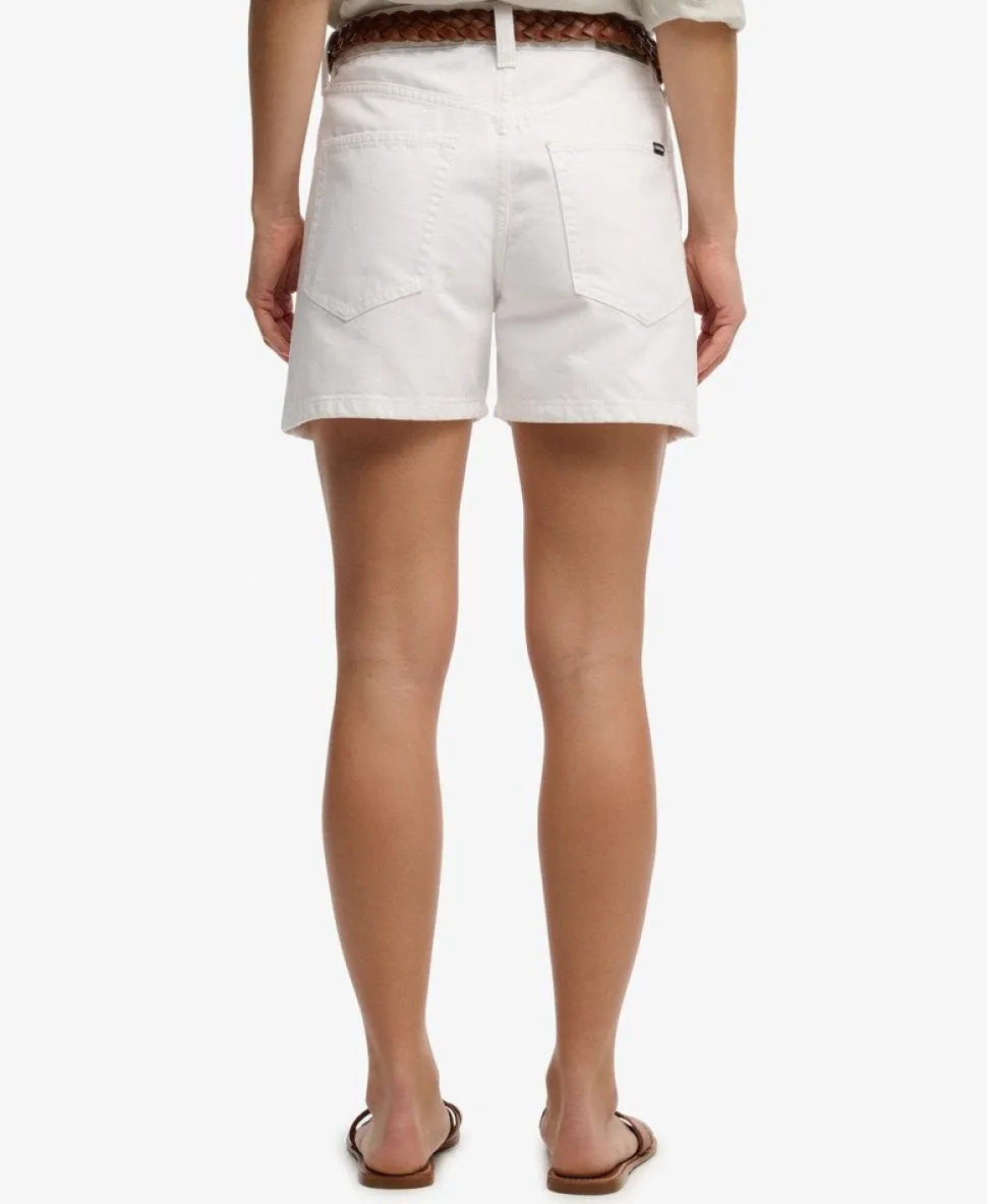 Mid Rise Denim Shorts
