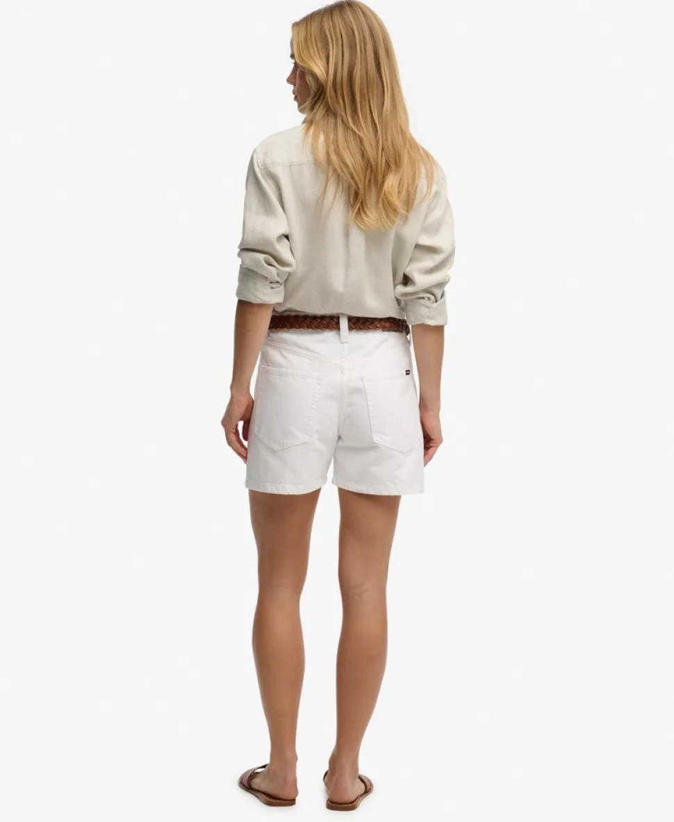 Mid Rise Denim Shorts