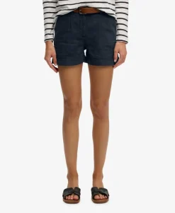 Mid Rise Linen Shorts