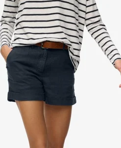 Mid Rise Linen Shorts