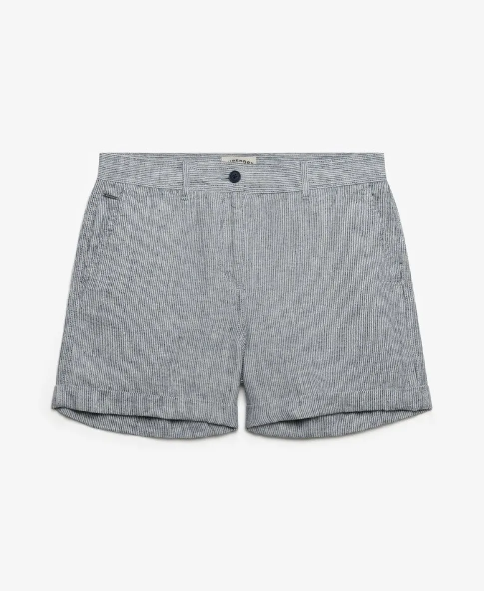 Mid Rise Linen Shorts