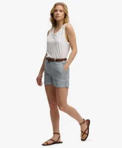 Mid Rise Linen Shorts
