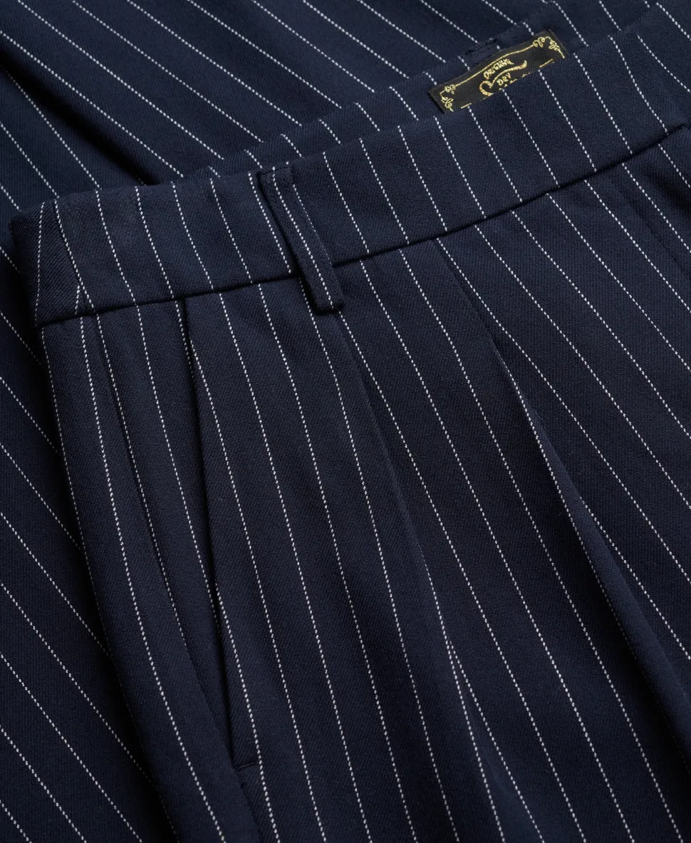 Mid Rise Pinstripe Trousers