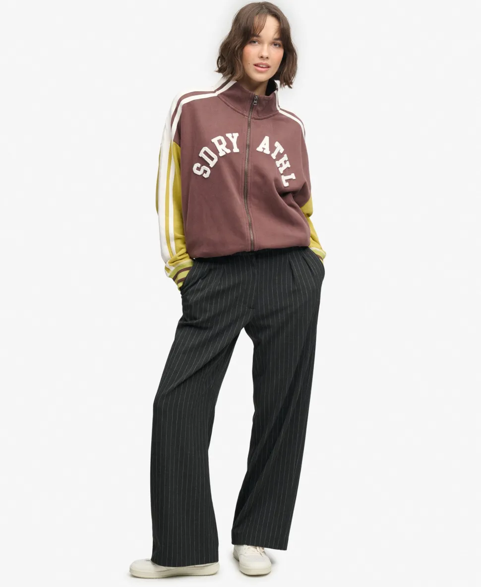Mid Rise Pinstripe Trousers