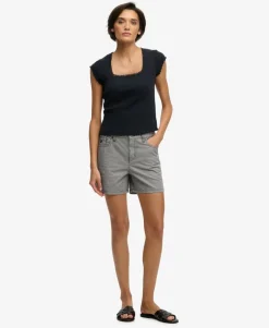 Mid Rise Stripe Shorts