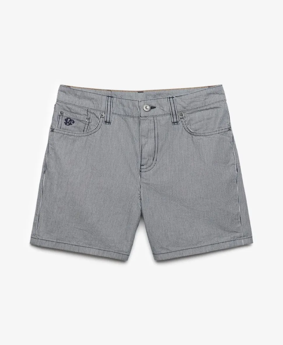Mid Rise Stripe Shorts
