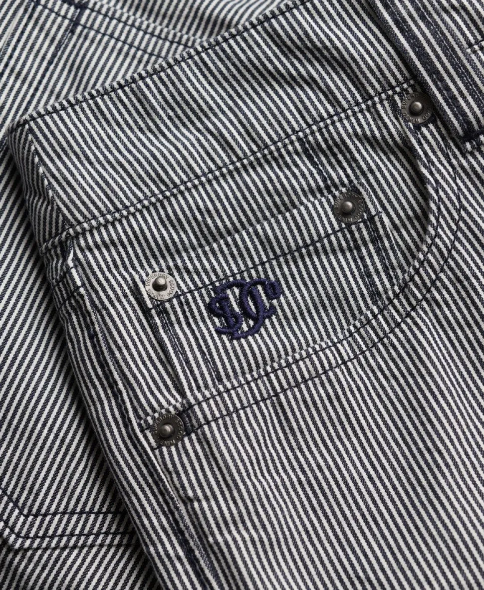 Mid Rise Stripe Shorts