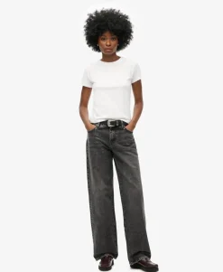 Mid Rise Wide Leg Jeans