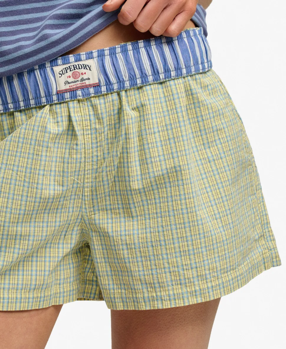 Mini Check Cotton Shorts