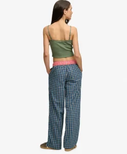 Mini Check Cotton Trousers
