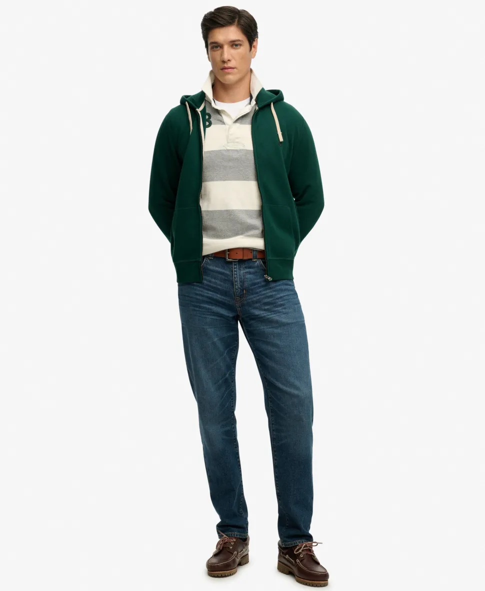 Monogram Embroidered Zip Hoodie