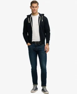 Monogram Embroidered Zip Hoodie